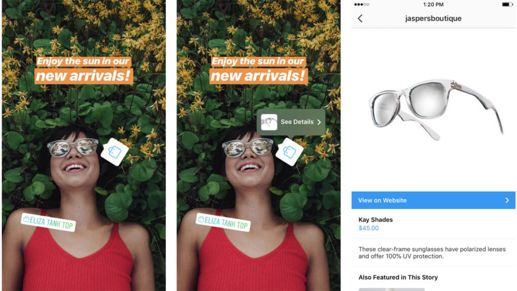 Instagram Collection Ads and shopping bag for stories